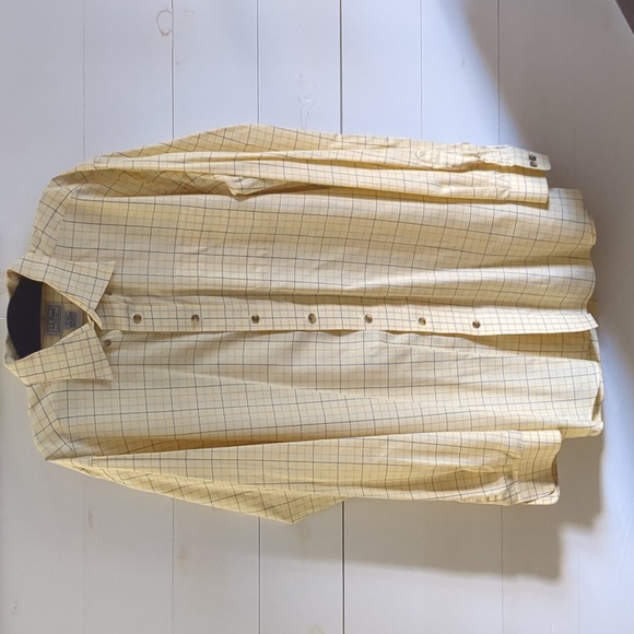 L.L. Bean Other - Men's LL Bean Yellow Plaid Button Down Shirt Size XL Tall
